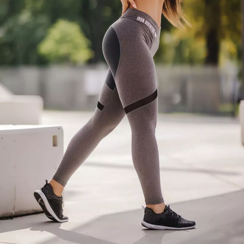 Női leggings HEART - Iron Aesthetics, szürke-4