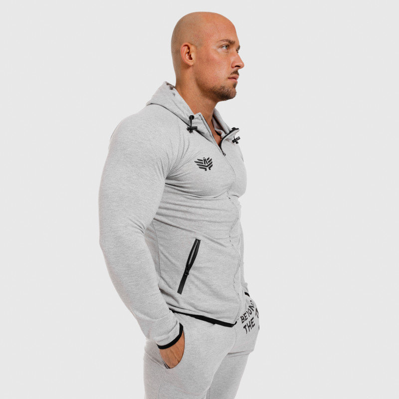 Férfi Slim Fit pulcsi Beyond the Future, szürke · záber 6
