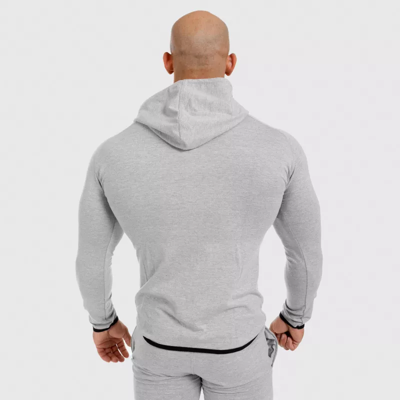 Férfi Slim Fit pulcsi Beyond the Future, szürke-4