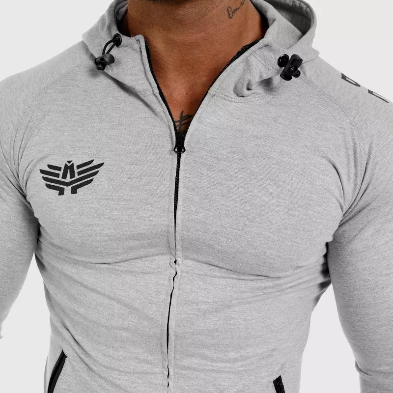 Férfi Slim Fit pulcsi Beyond the Future, szürke-2