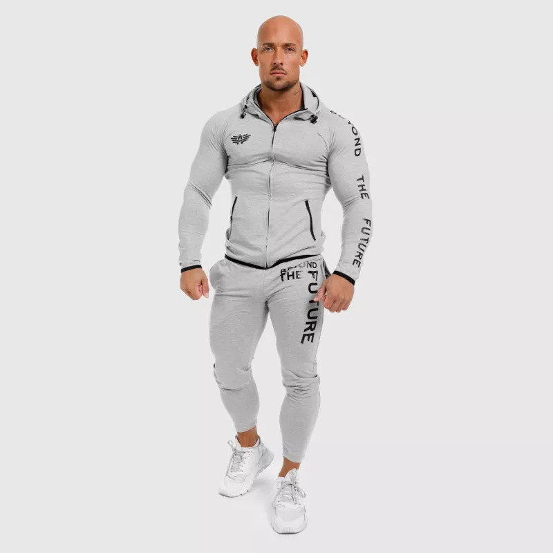 Férfi Slim Fit sportszett Iron Aesthetics Beyond the Future, szürke-1