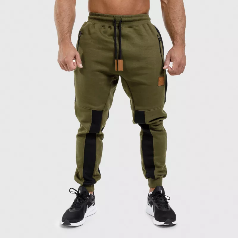 Jogger melegítőnadrág Iron Aesthetics ELEMENT, katonazöld-2