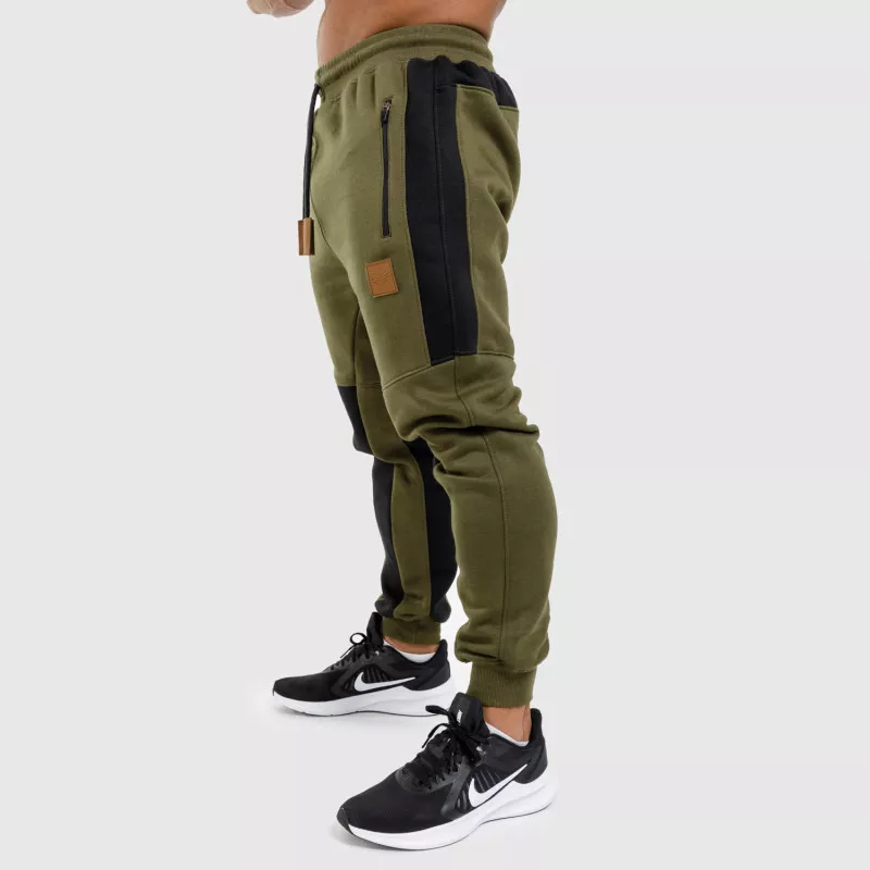Jogger melegítőnadrág Iron Aesthetics ELEMENT, katonazöld-4