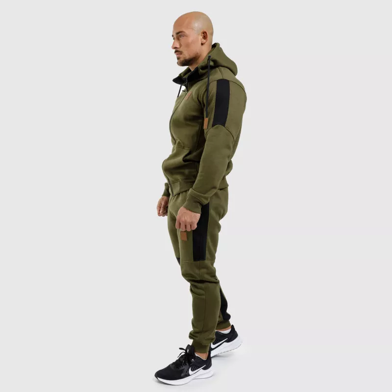 Jogger melegítőnadrág Iron Aesthetics ELEMENT, katonazöld-7