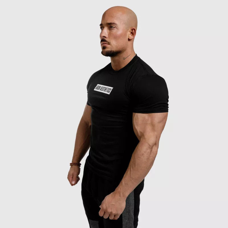 Férfi fitness póló Iron Aesthetics Boxed, fekete-3