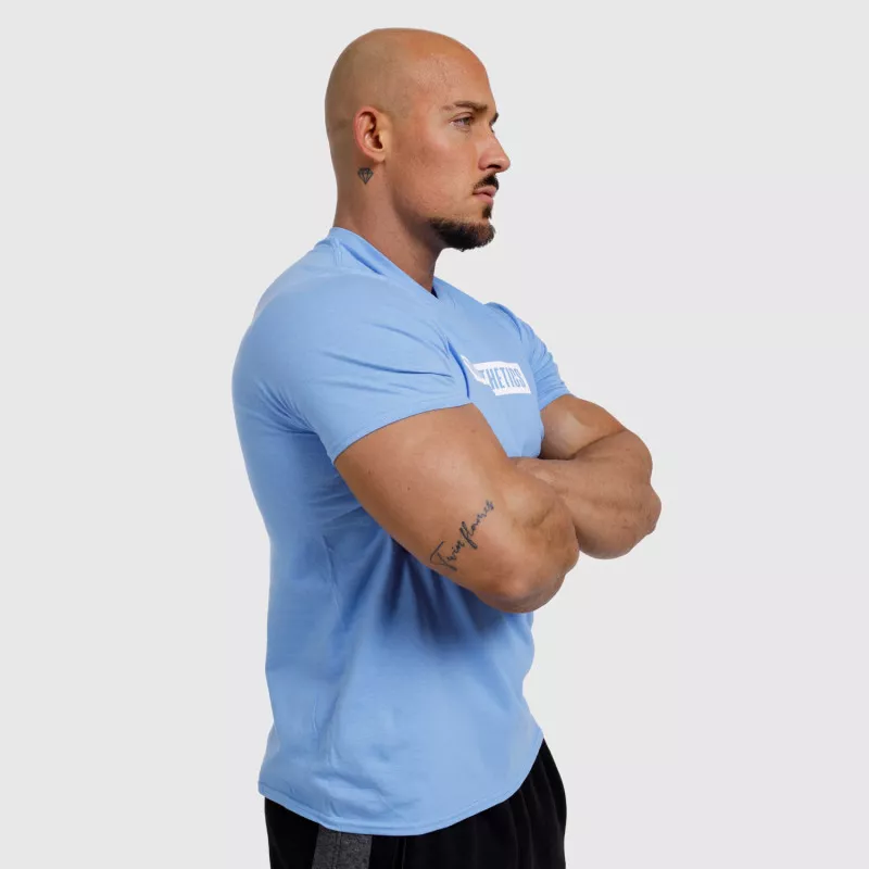 Férfi fitness póló Iron Aesthetics Boxed, kék-5