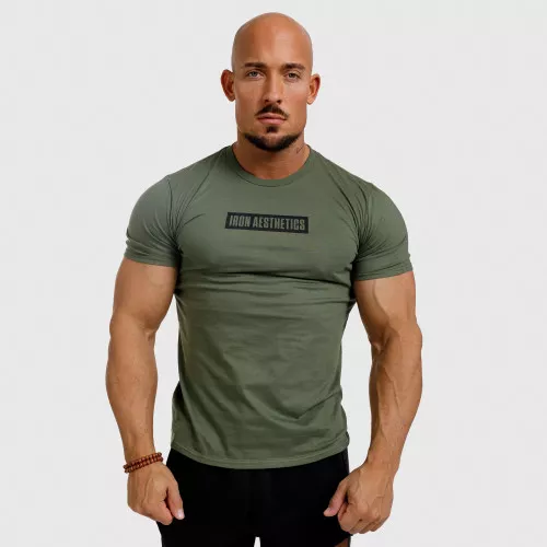 Férfi fitness póló Boxed, katonazöld