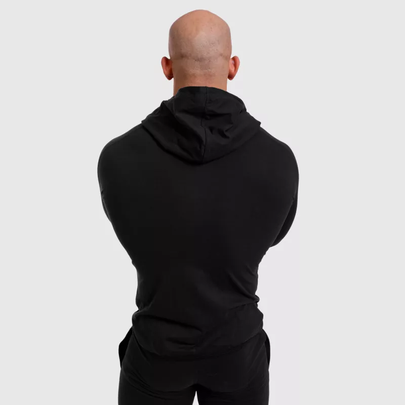 Férfi Slim Fit pulcsi Beyond the Future, fekete-5