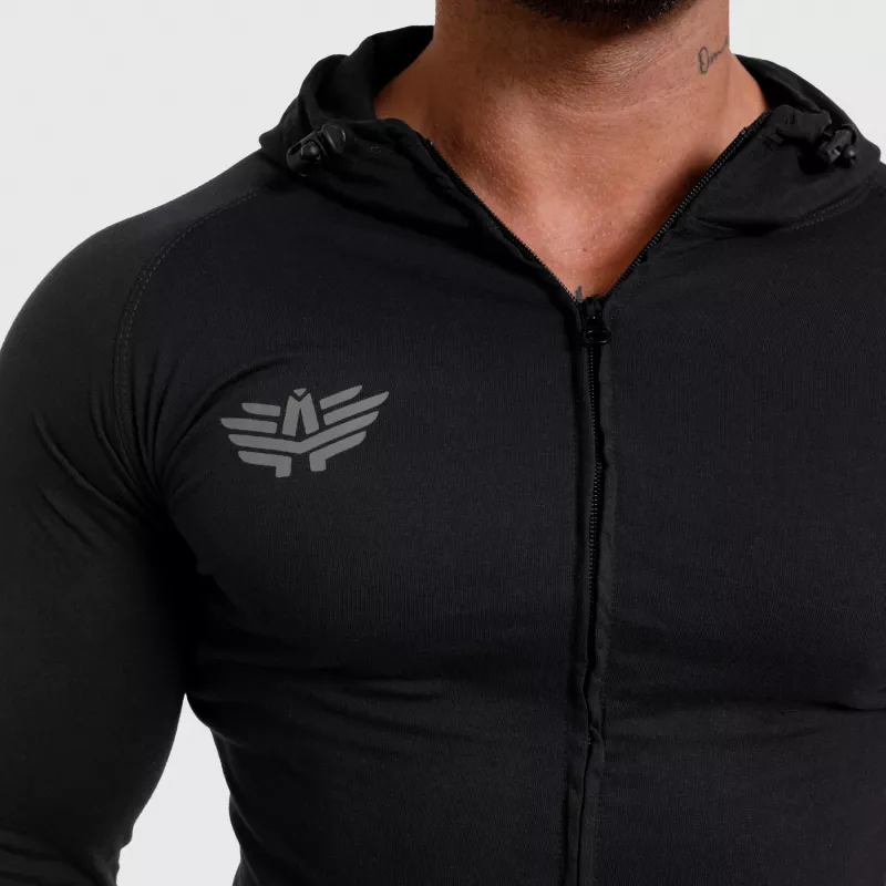 Férfi Slim Fit pulcsi Beyond the Future, fekete-6