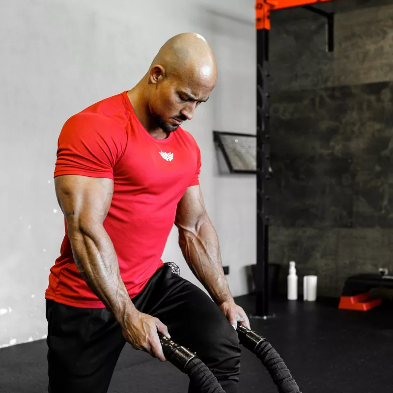 Férfi funkcionális póló Iron Aesthetics Performance, piros-2