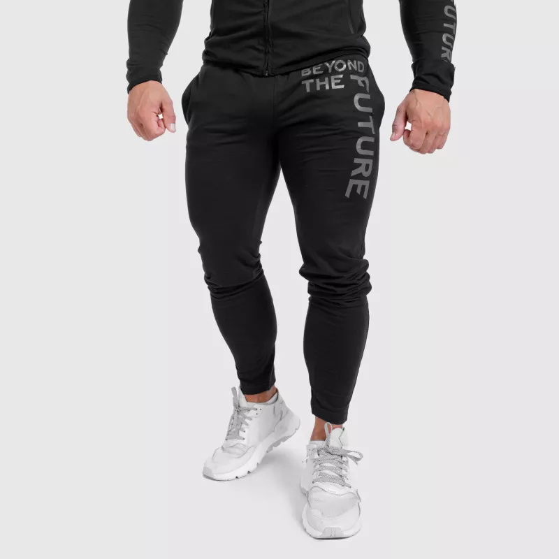 Férfi Slim Fit melegítőnadrág Beyond the Future, fekete-1