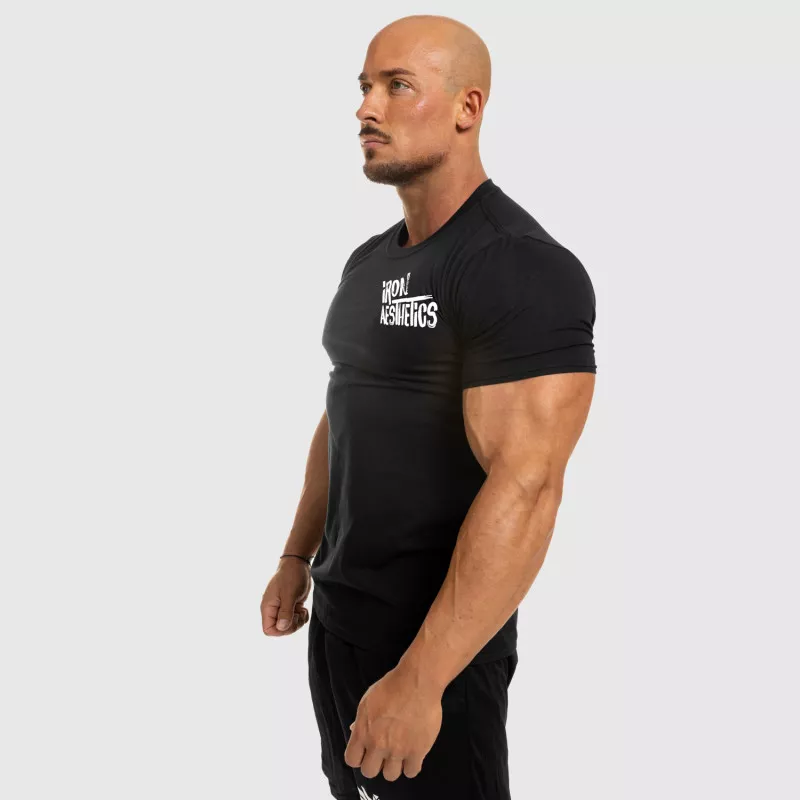 Férfi fitness póló Iron Aesthetics Splash, fekete-5