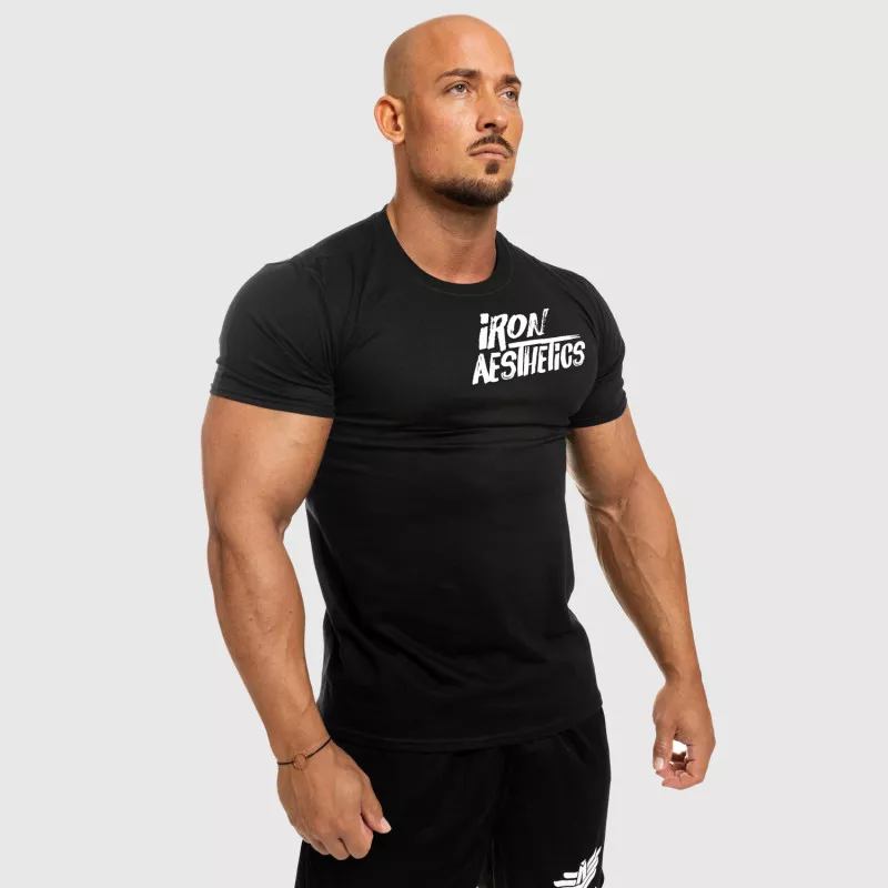 Férfi fitness póló Iron Aesthetics Splash, fekete-3
