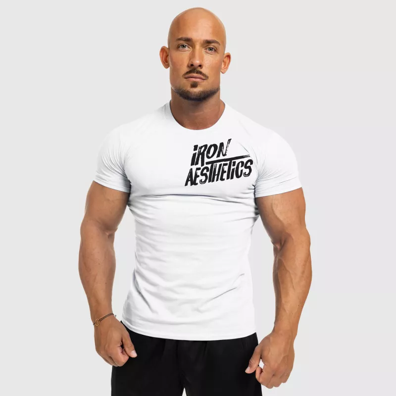 Férfi fitness póló Iron Aesthetics Splash, fehér-1