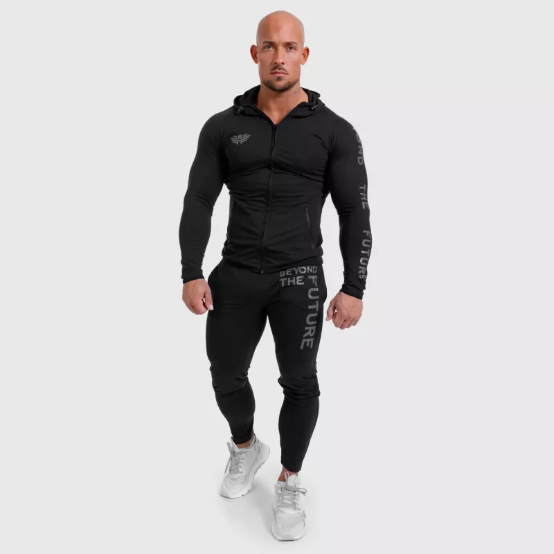 Férfi Slim Fit sportszett Iron Aesthetics Beyond the Future, fekete-1