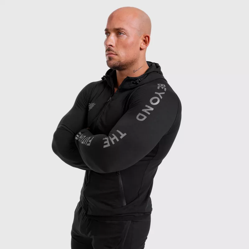 Férfi Slim Fit sportszett Iron Aesthetics Beyond the Future, fekete-3