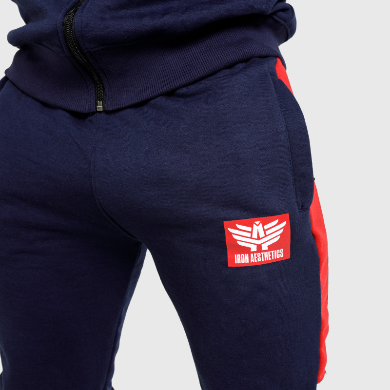 Jogger melegítőnadrág Iron Aesthetics Tricolora, navy · záber 8