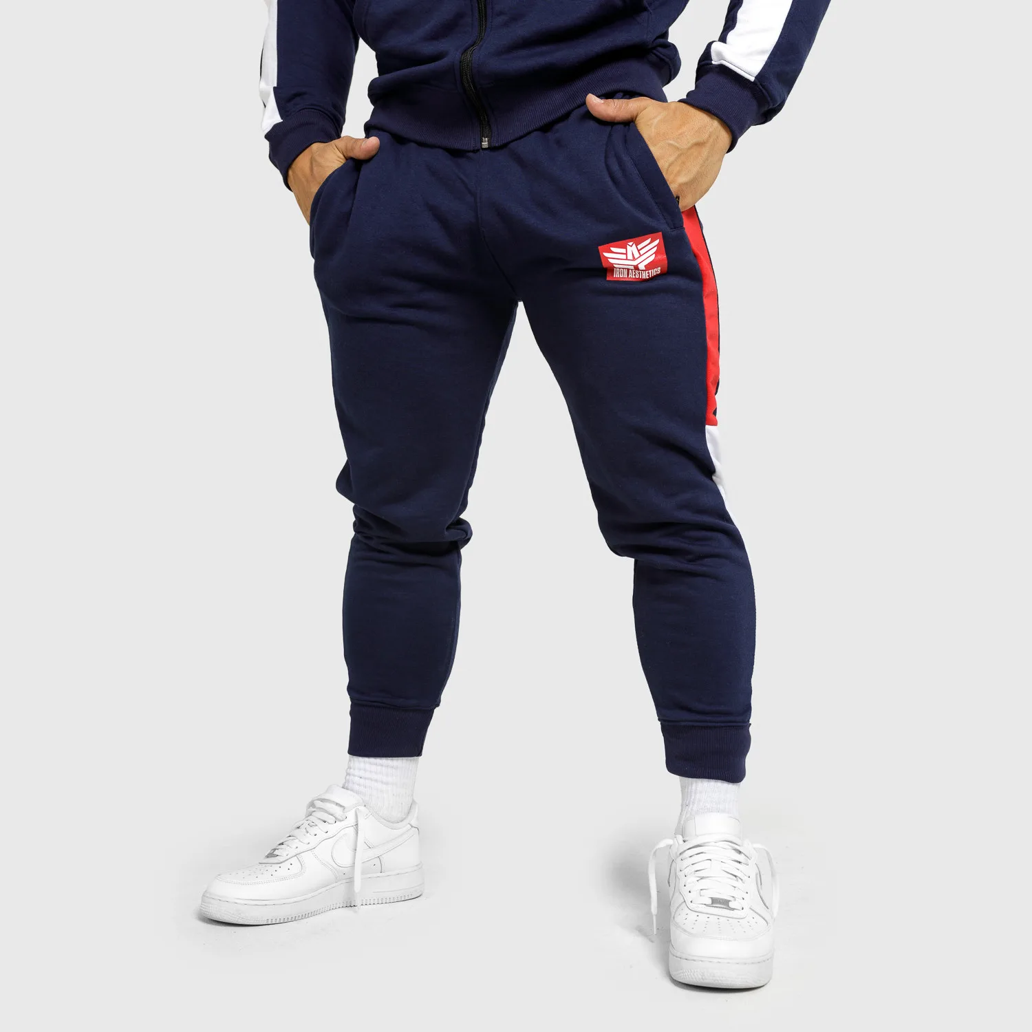 Jogger melegítőnadrág Iron Aesthetics Tricolora, navy-1