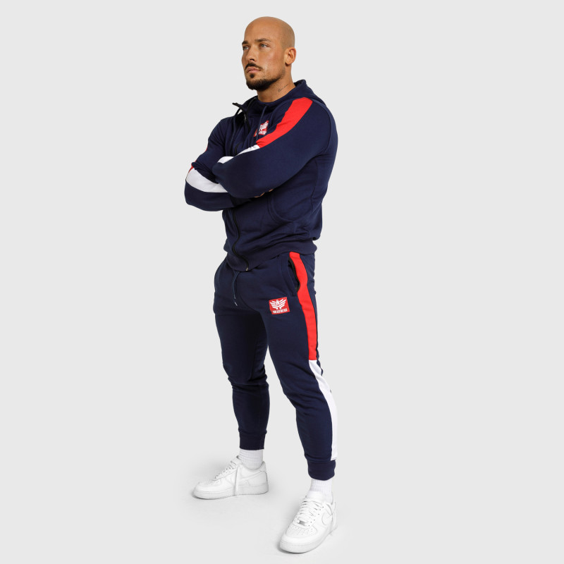 Jogger melegítőnadrág Iron Aesthetics Tricolora, navy · záber 7