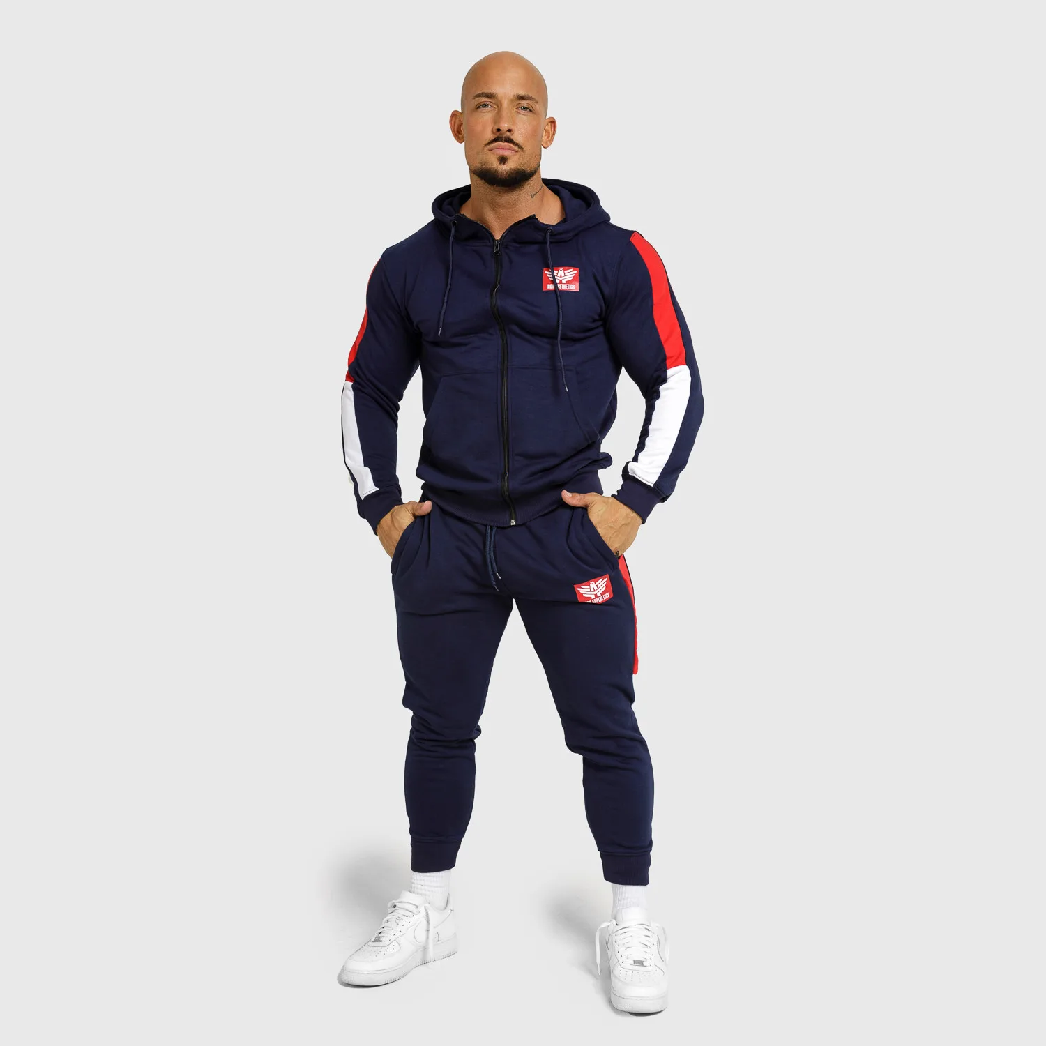 Férfi sportszett Iron Aesthetics Tricolora, navy-1