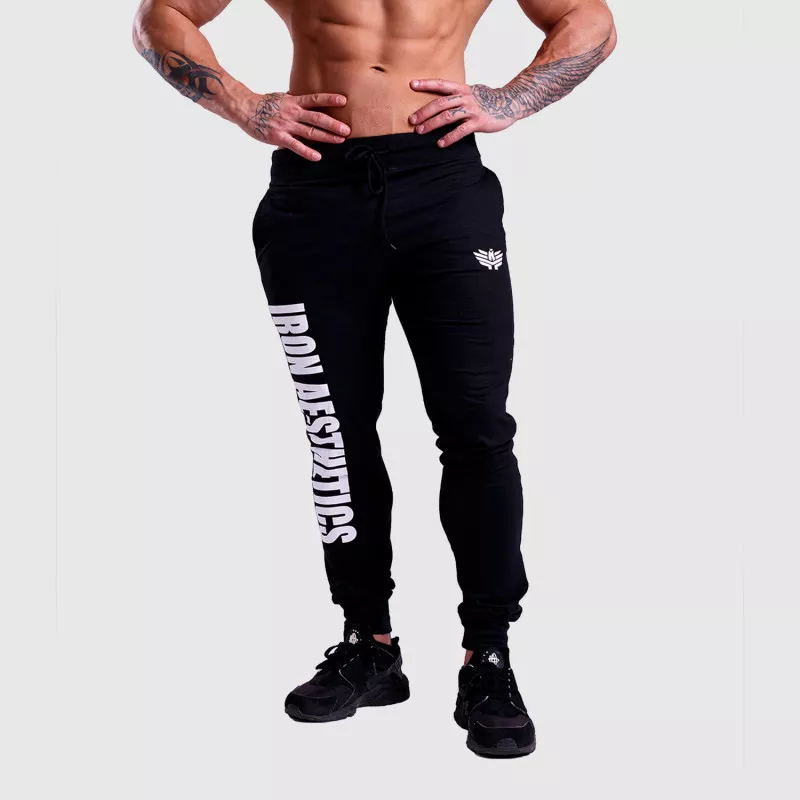 Jogger melegítő Iron Aesthetics Vertical, fekete-fehér - HIBÁS TERMÉK-5