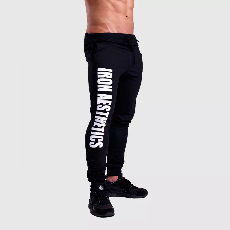 Jogger melegítő Iron Aesthetics Vertical, fekete-fehér - HIBÁS TERMÉK-2