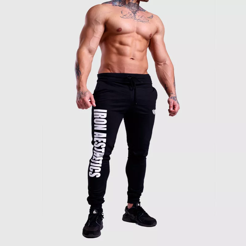 Jogger melegítő Iron Aesthetics Vertical, fekete-fehér - HIBÁS TERMÉK-6