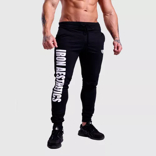 Jogger melegítő Iron Aesthetics Vertical, fekete-fehér - HIBÁS TERMÉK