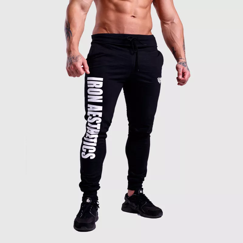 Jogger melegítő Iron Aesthetics Vertical, fekete-fehér - HIBÁS TERMÉK-1