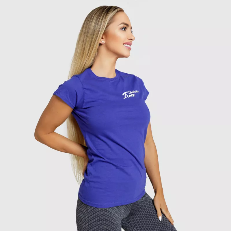 Női fitness póló Iron Aesthetics Fit, kék-3
