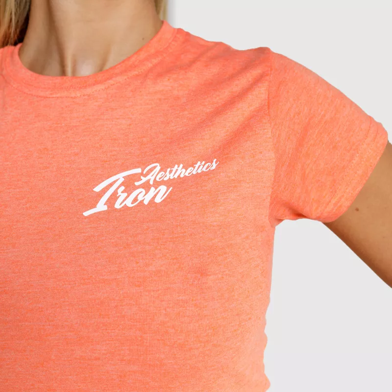 Női fitness póló Iron Aesthetics Fit, narancssárga-6