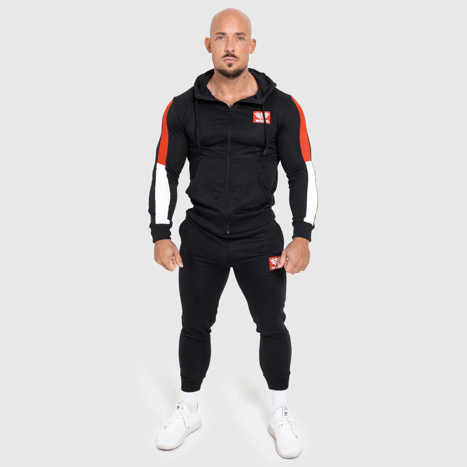Férfi sportszett Iron Aesthetics Tricolora, fekete-1