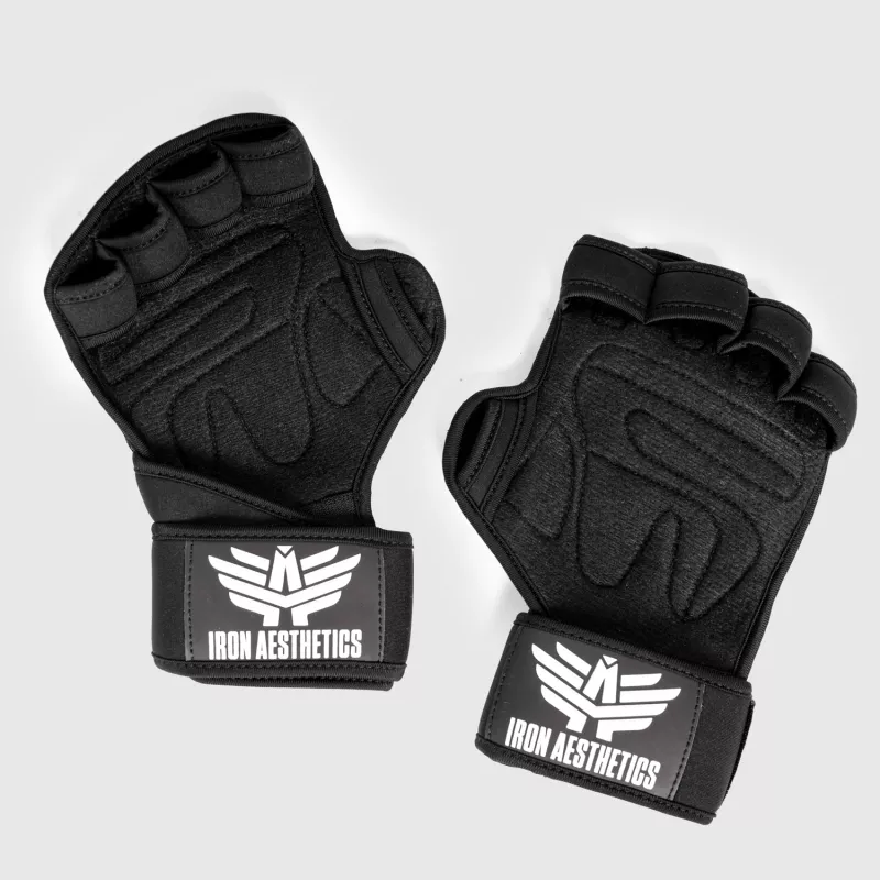 Edzőkesztyű Iron Aesthetics Crossfit, fekete-1
