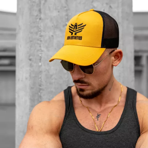 Férfi siltes sapka Iron Aesthetics Boost, mustard/black