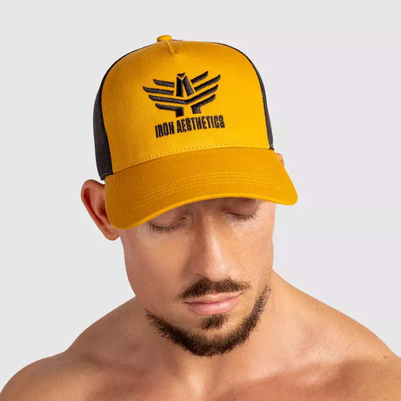 Férfi siltes sapka Iron Aesthetics Boost, mustard/black-4