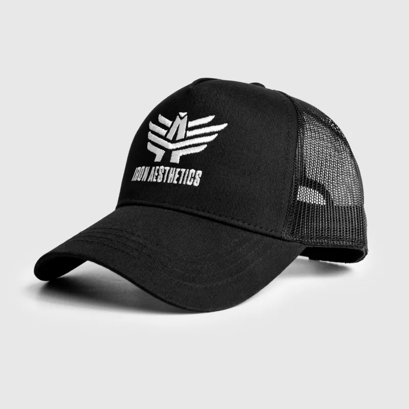 Férfi siltes sapka Iron Aesthetics Boost, black/white-1
