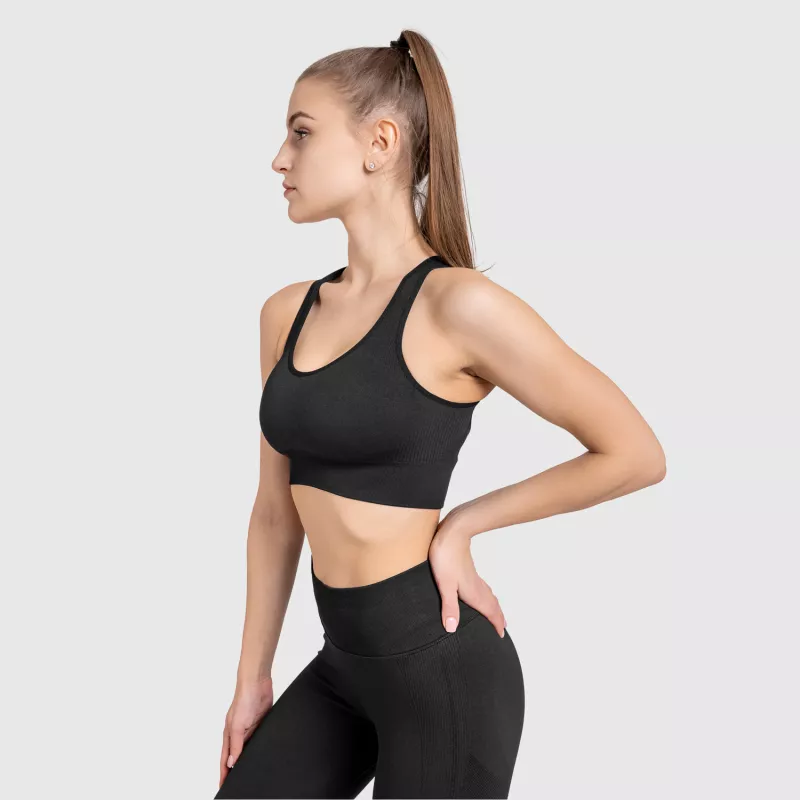 Varrás nélküli fitness szett Iron Aesthetics Seamless Butt, fekete-11