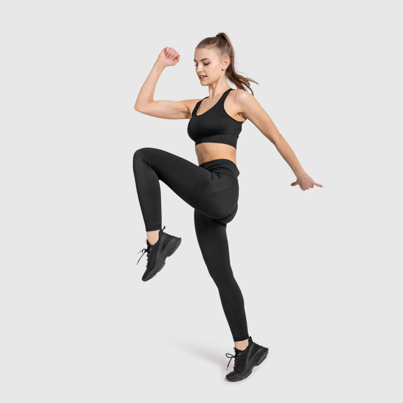 Varrás nélküli leggings Iron Aesthetics Seamless Butt, fekete · záber 10