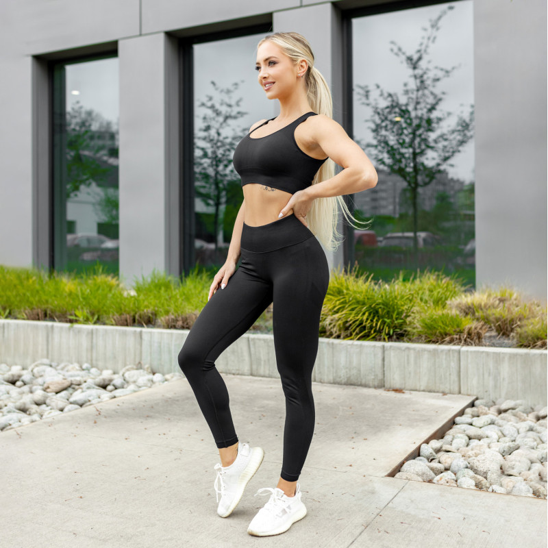 Varrás nélküli leggings Iron Aesthetics Seamless Butt, fekete · záber 8