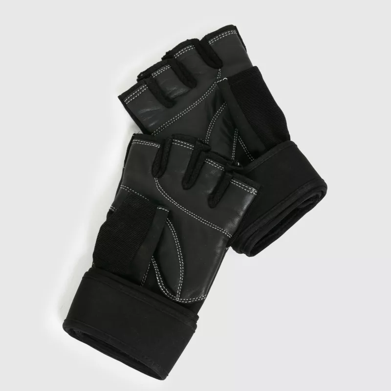 Edzőkesztyű Iron Aesthetics Leather Lift, fekete-4