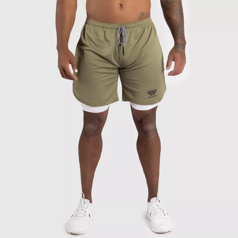 Funkcionális short Iron Aesthetics Stretch 2in1, zöld-3