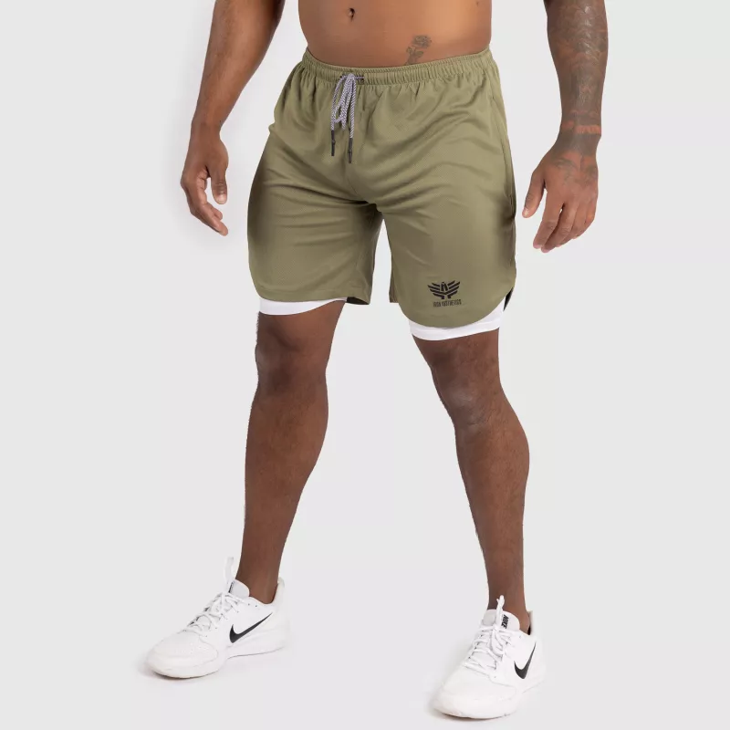 Funkcionális short Iron Aesthetics Stretch 2in1, zöld-4