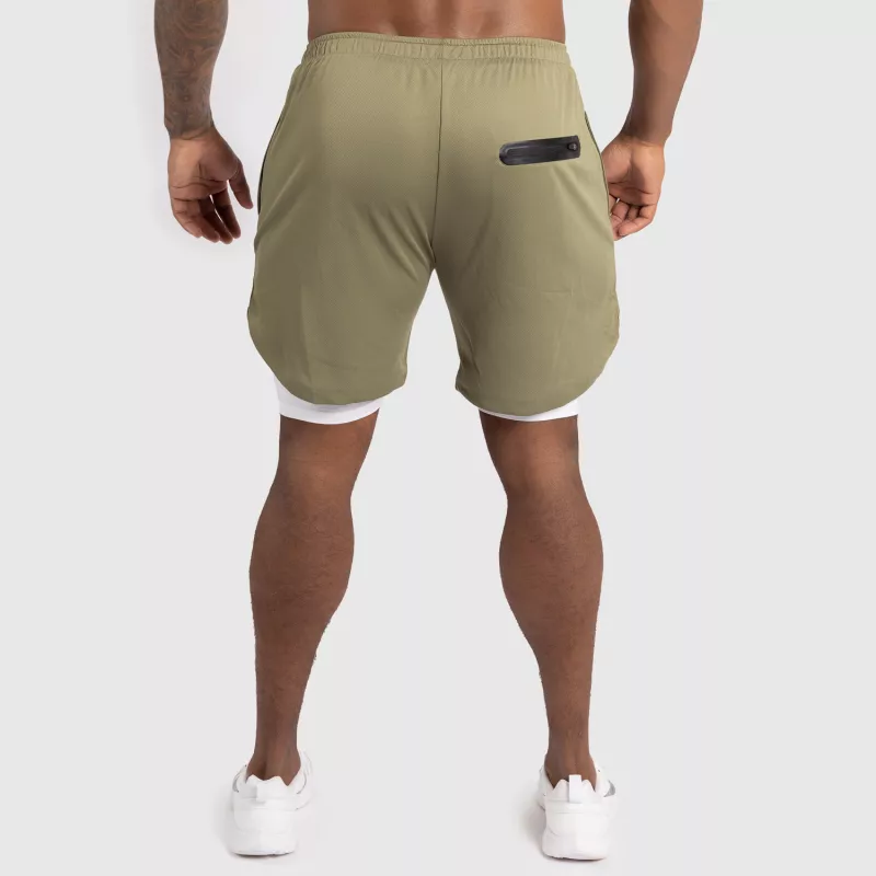 Funkcionális short Iron Aesthetics Stretch 2in1, zöld-6