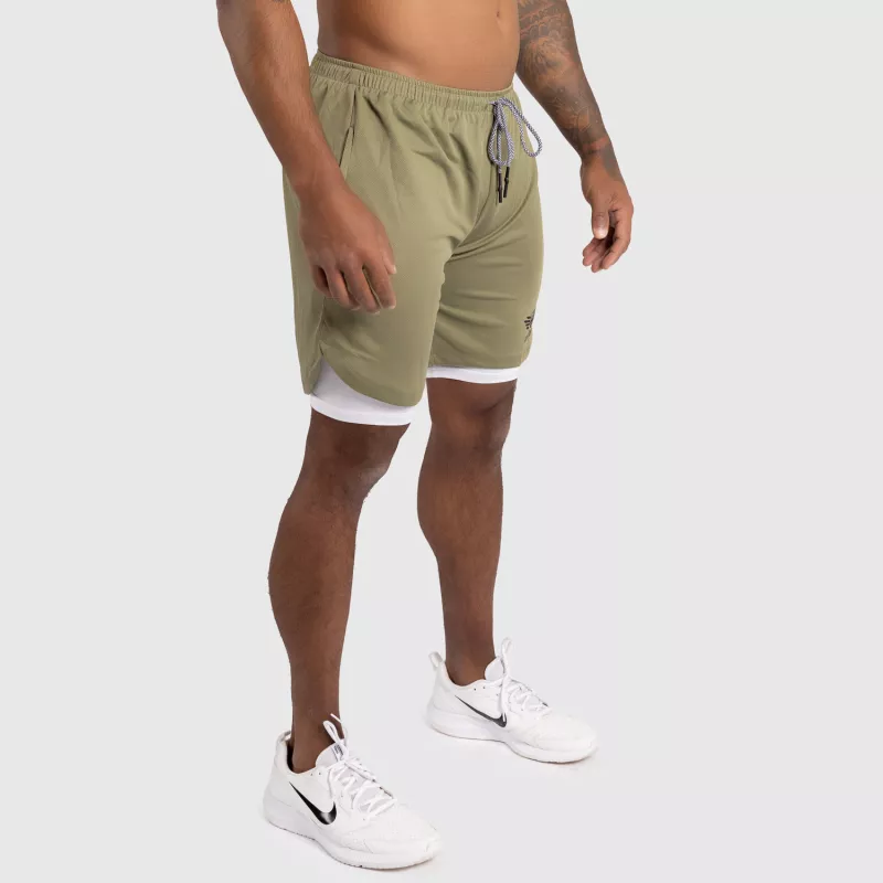 Funkcionális short Iron Aesthetics Stretch 2in1, zöld-5