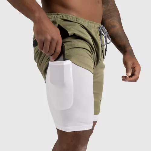 Funkcionális short Iron Aesthetics Stretch 2in1, zöld