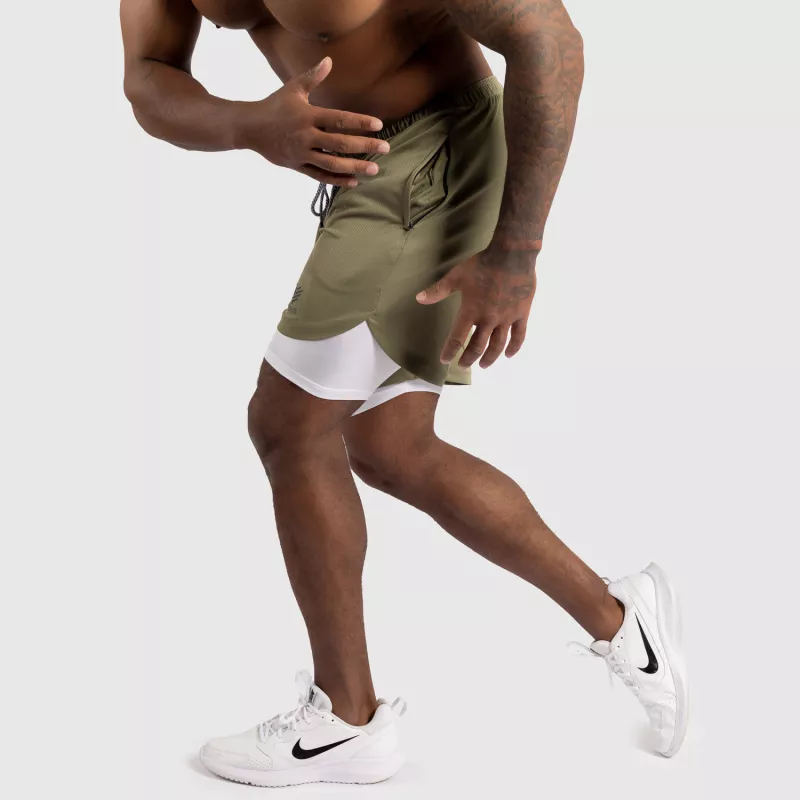 Funkcionális short Iron Aesthetics Stretch 2in1, zöld-9