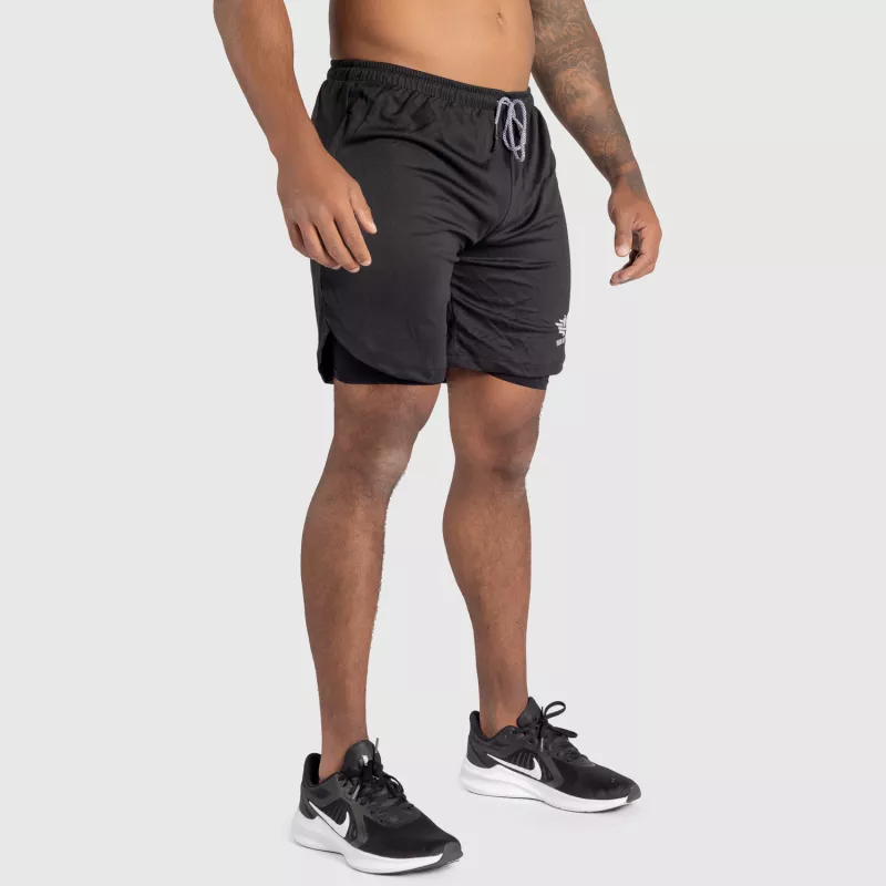 Funkcionális short Iron Aesthetics Stretch 2in1, fekete-6