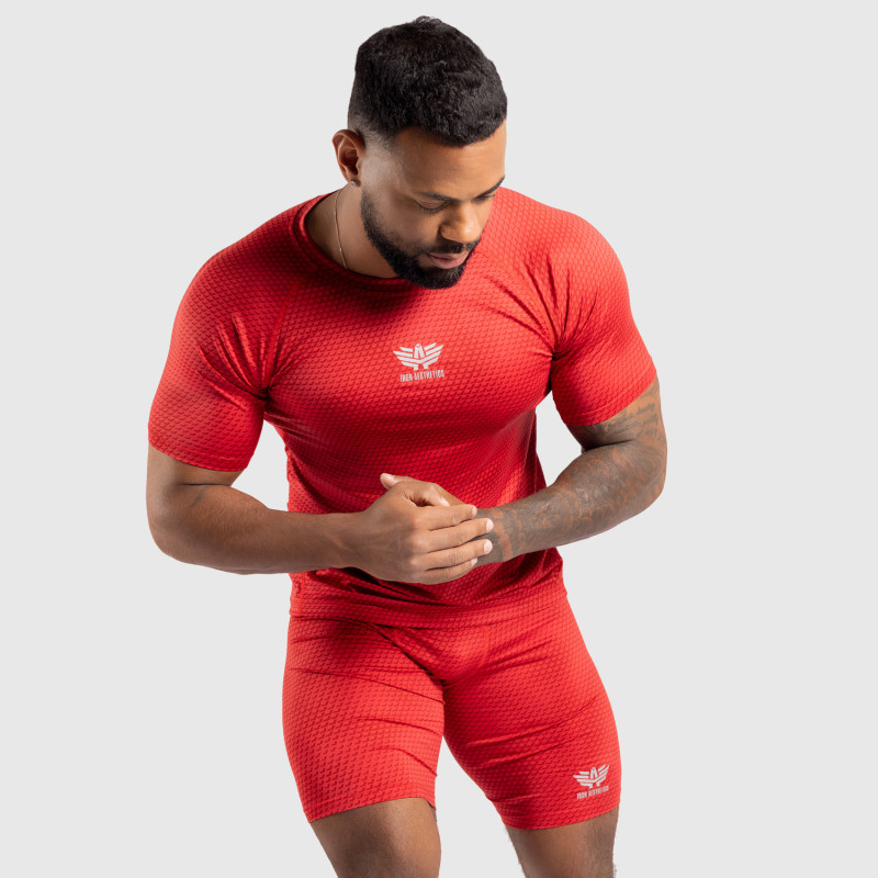 Funkcionális rövidnadrág Iron Aesthetics Evolution, piros · záber 6