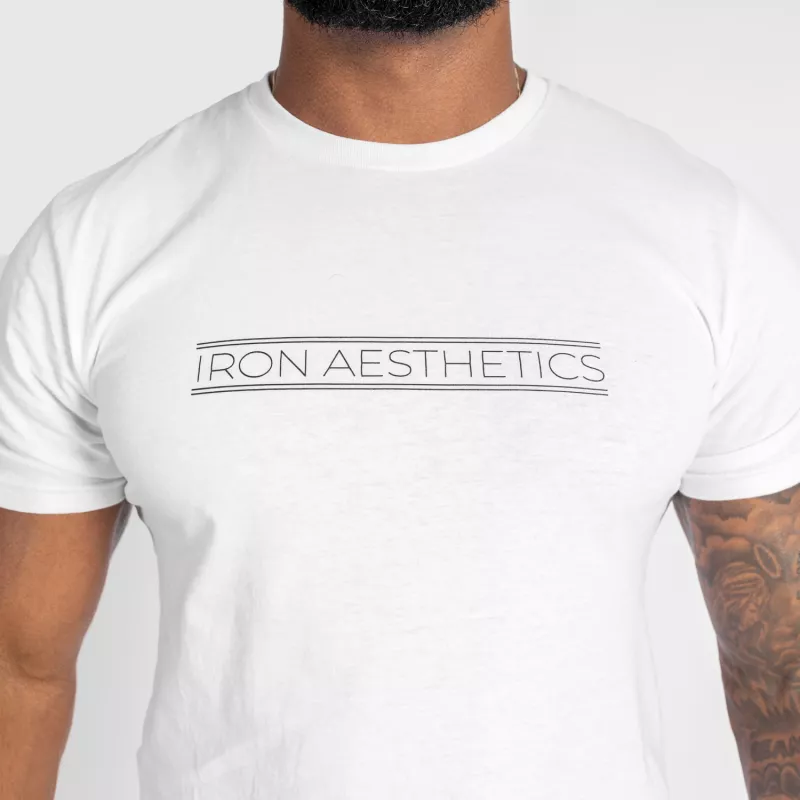 Férfi fitness póló Iron Aesthetics Glam, fehér-6
