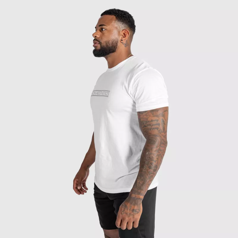 Férfi fitness póló Iron Aesthetics Glam, fehér-3